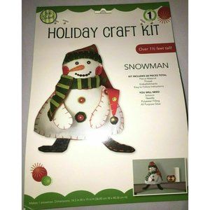 Puffy Sitting Felt Prim Snowman Holiday Craft Kit